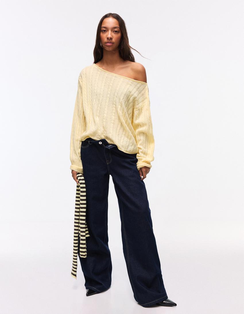 Braided jumper-Yellow