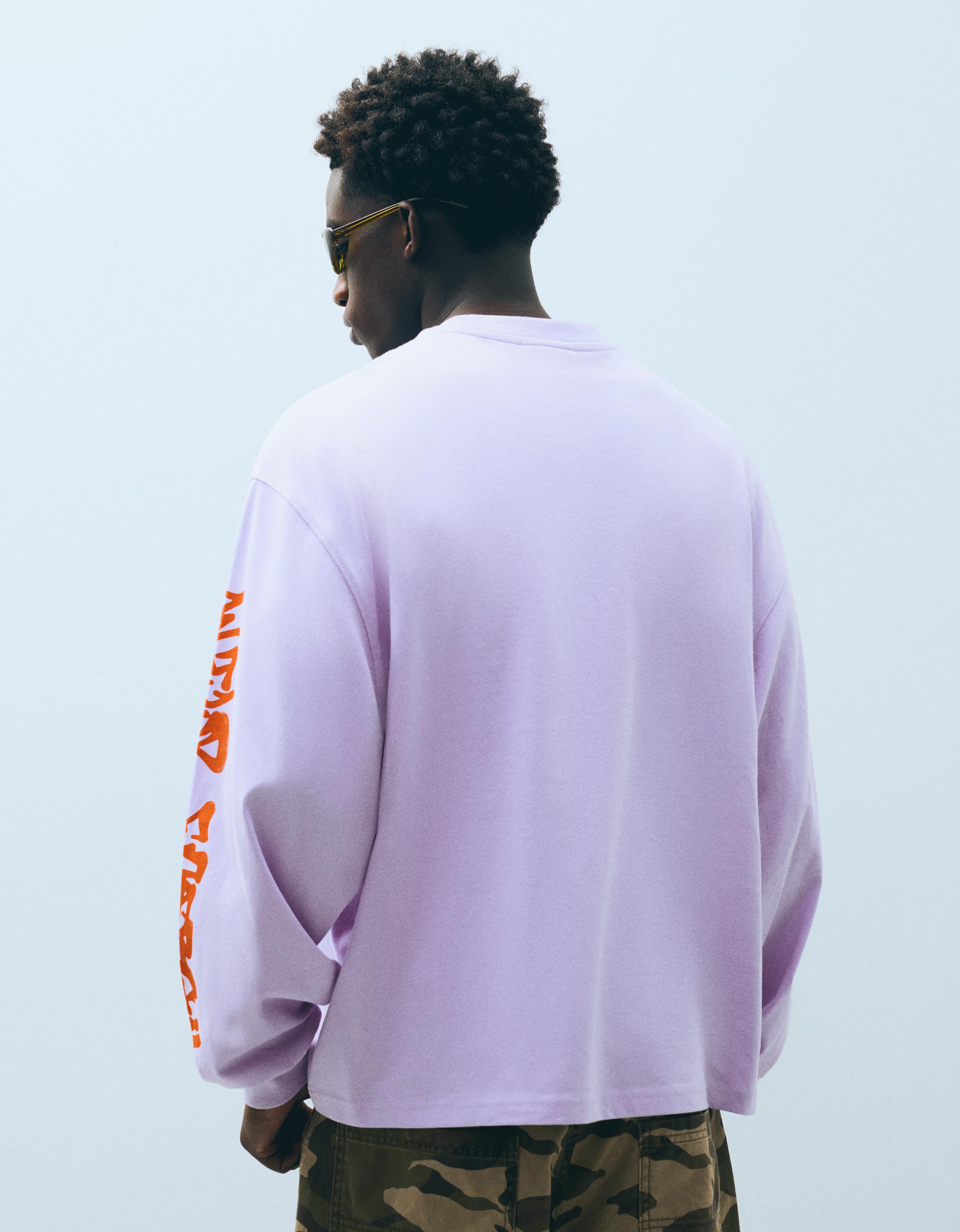 Long-sleeve print T-shirt — Violet