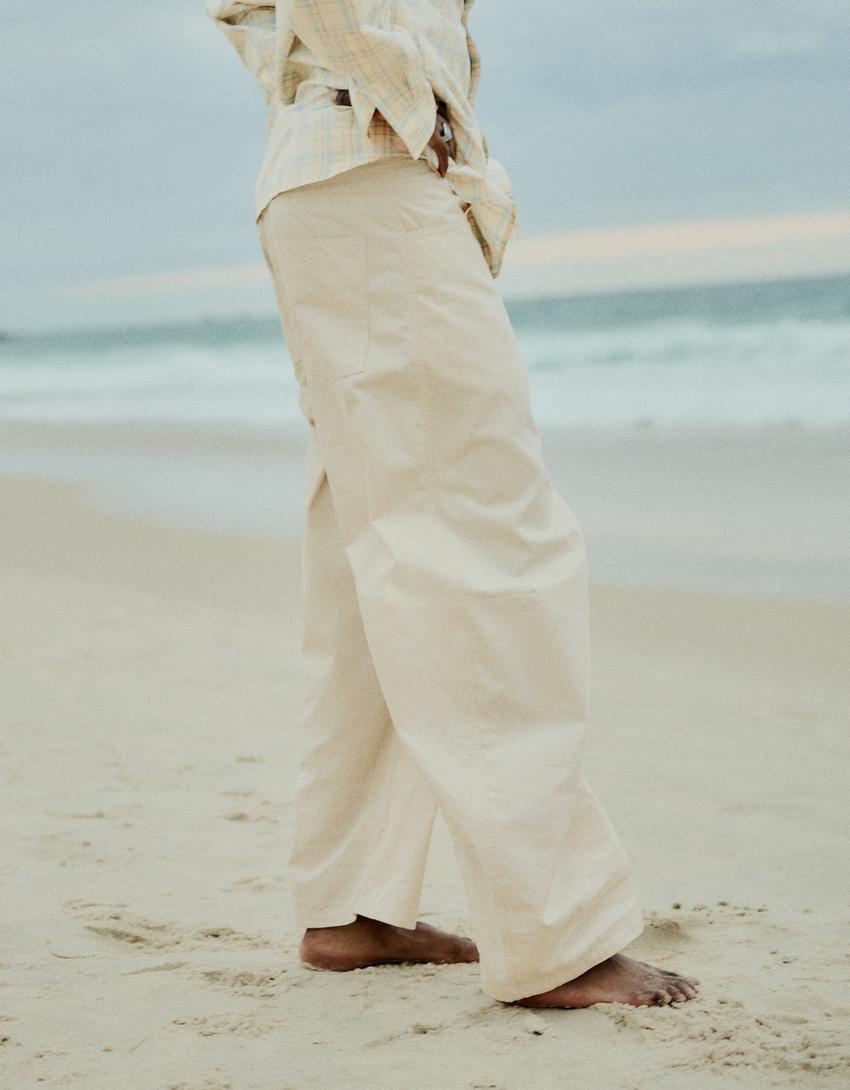 Barrel trousers-Cream