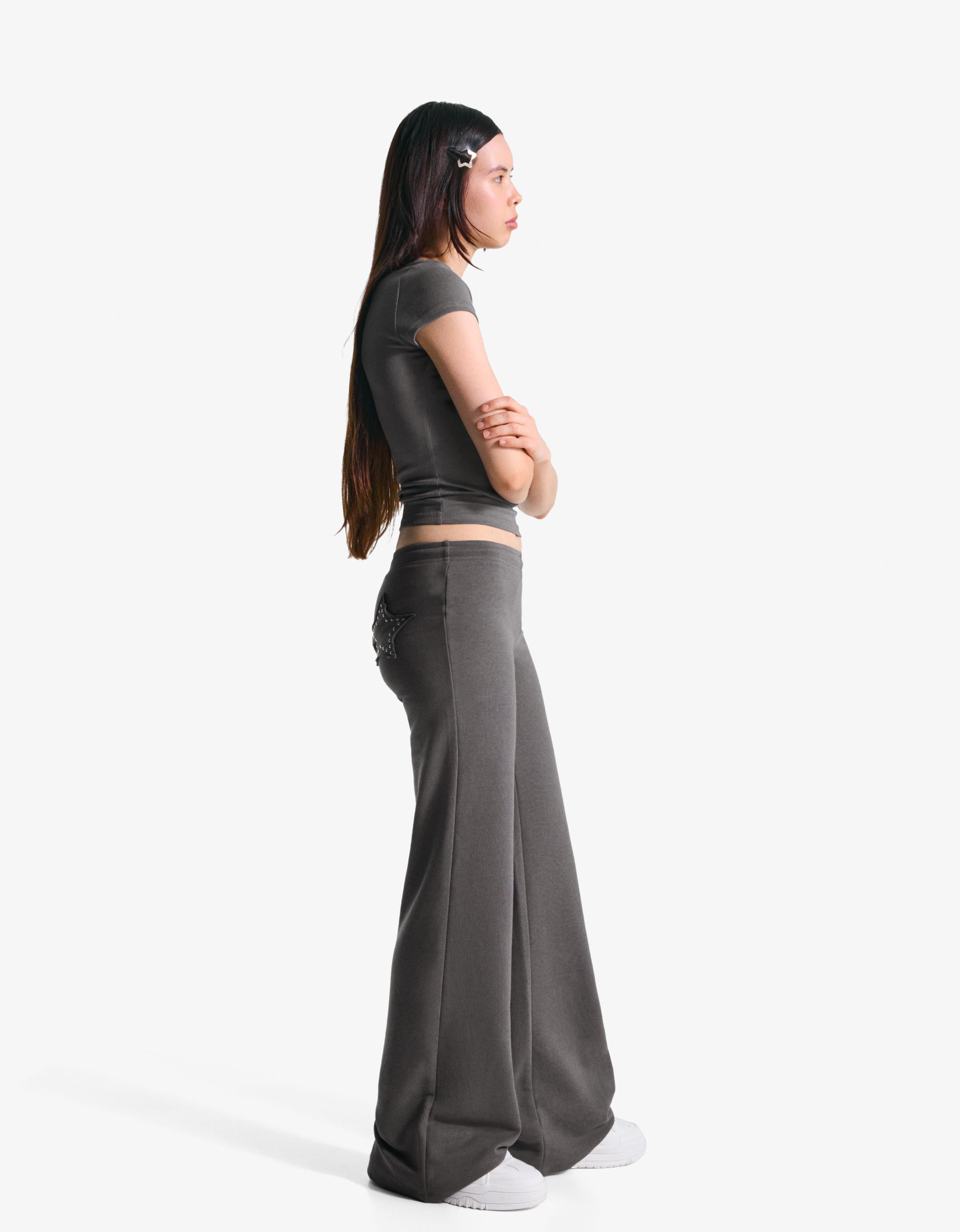 Studded plush pants - Women | Bershka