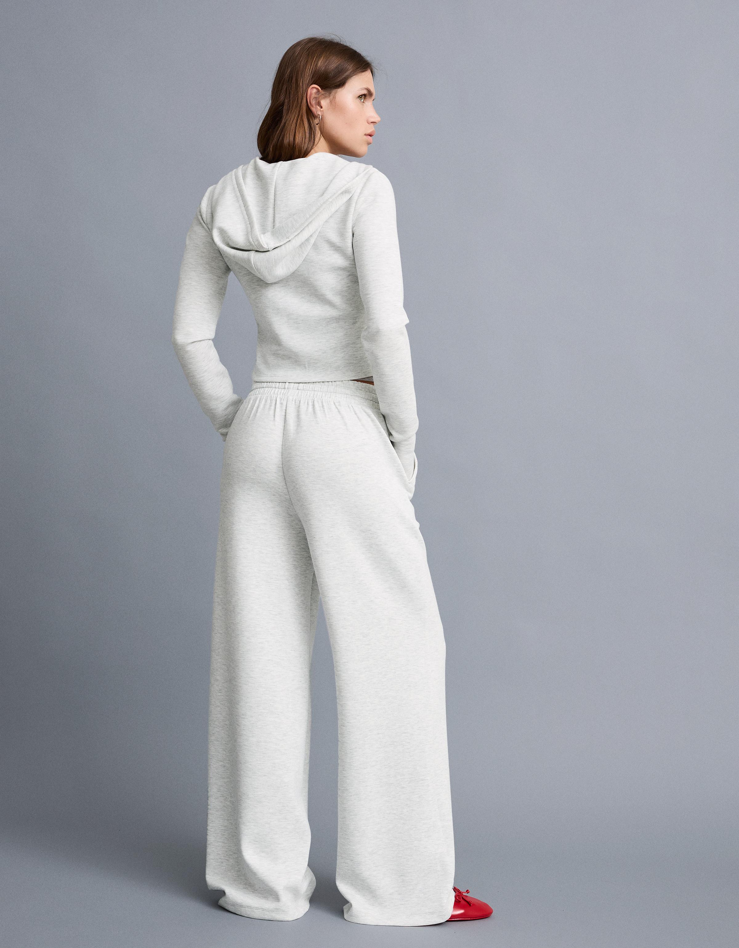 Wide-leg modal trousers — Grey