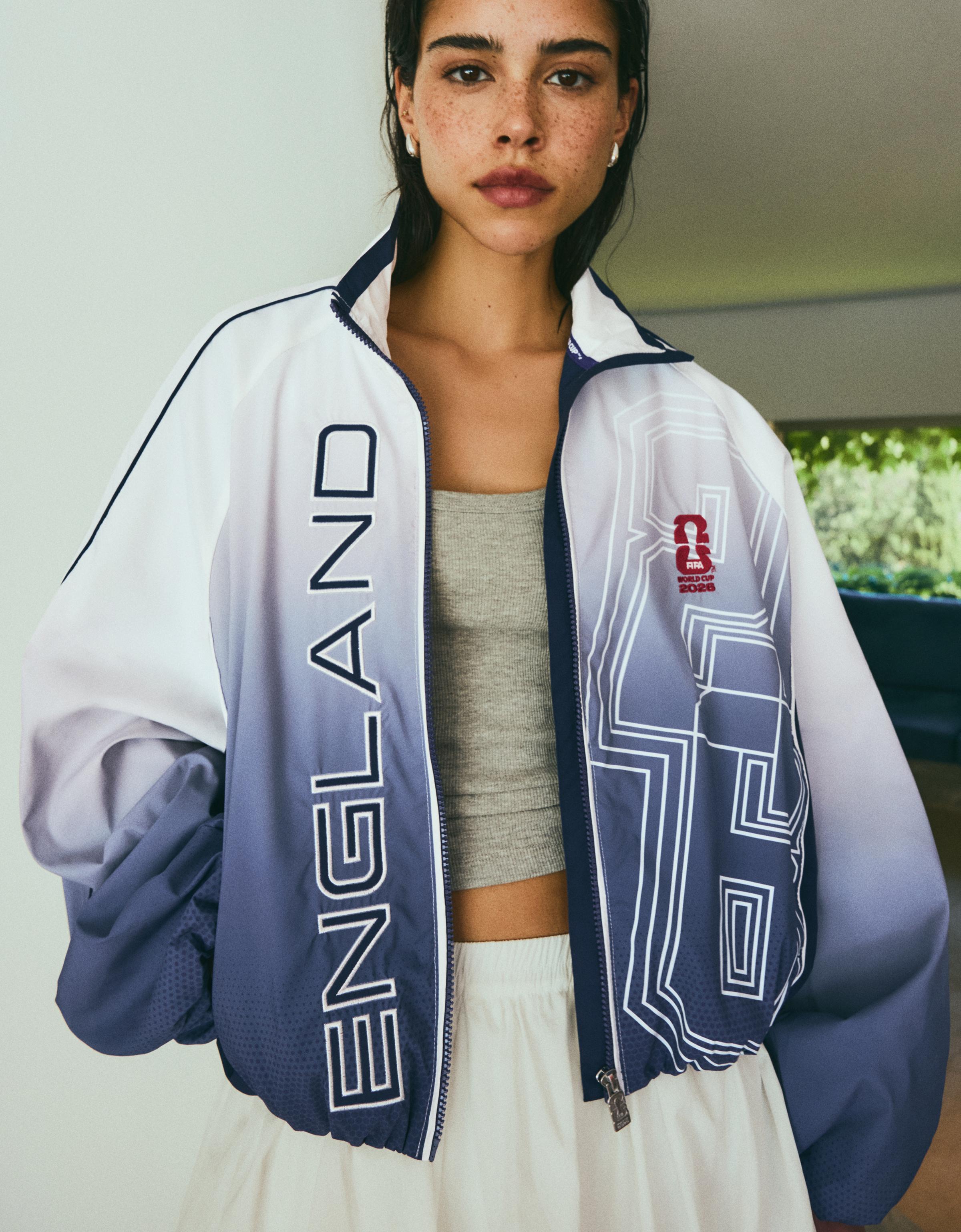 England FIFA WORLD CUP™ nylon jacket — Washed out blue