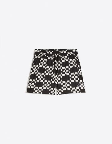 Boxy print swimsuit — White / Black 5