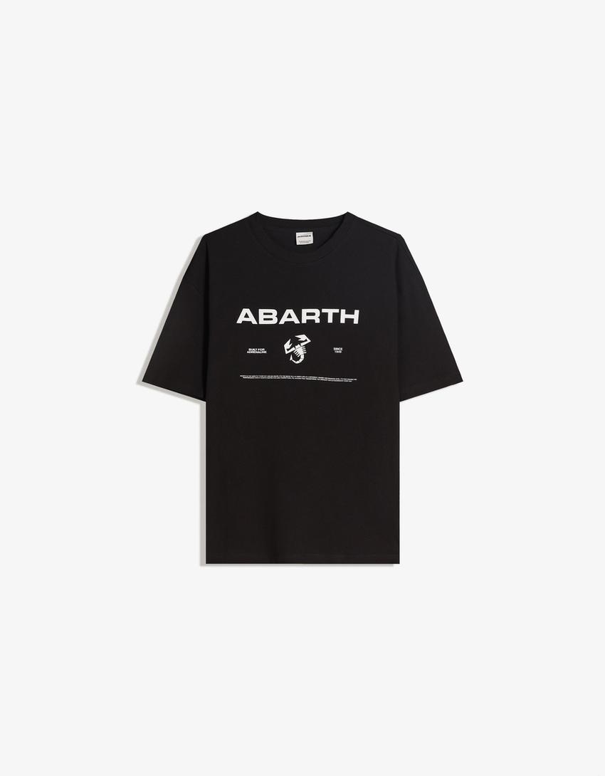 Tricou Racing Abarth mânecă scurtă print-Negru