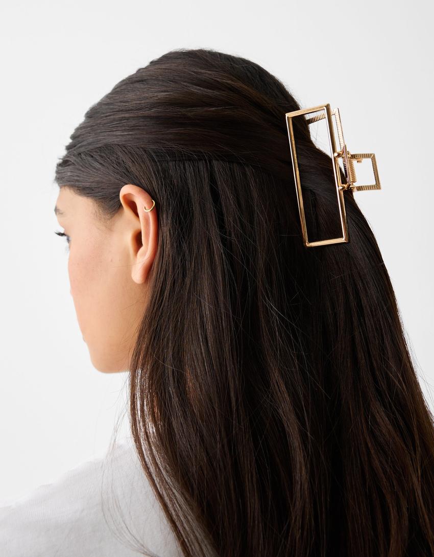 مشبك شعر معدني-ذهبي-1