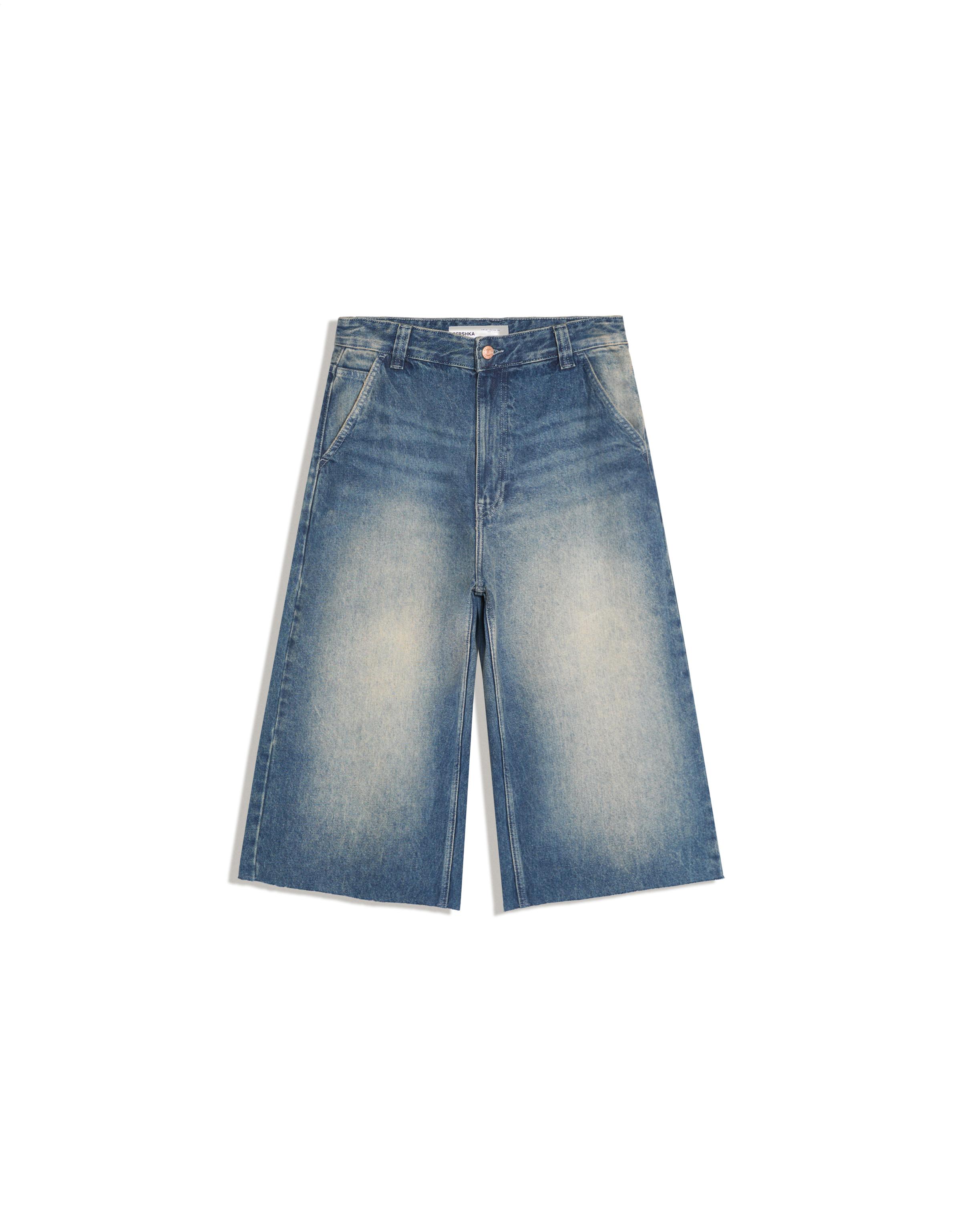 Denim skater jorts — Blue