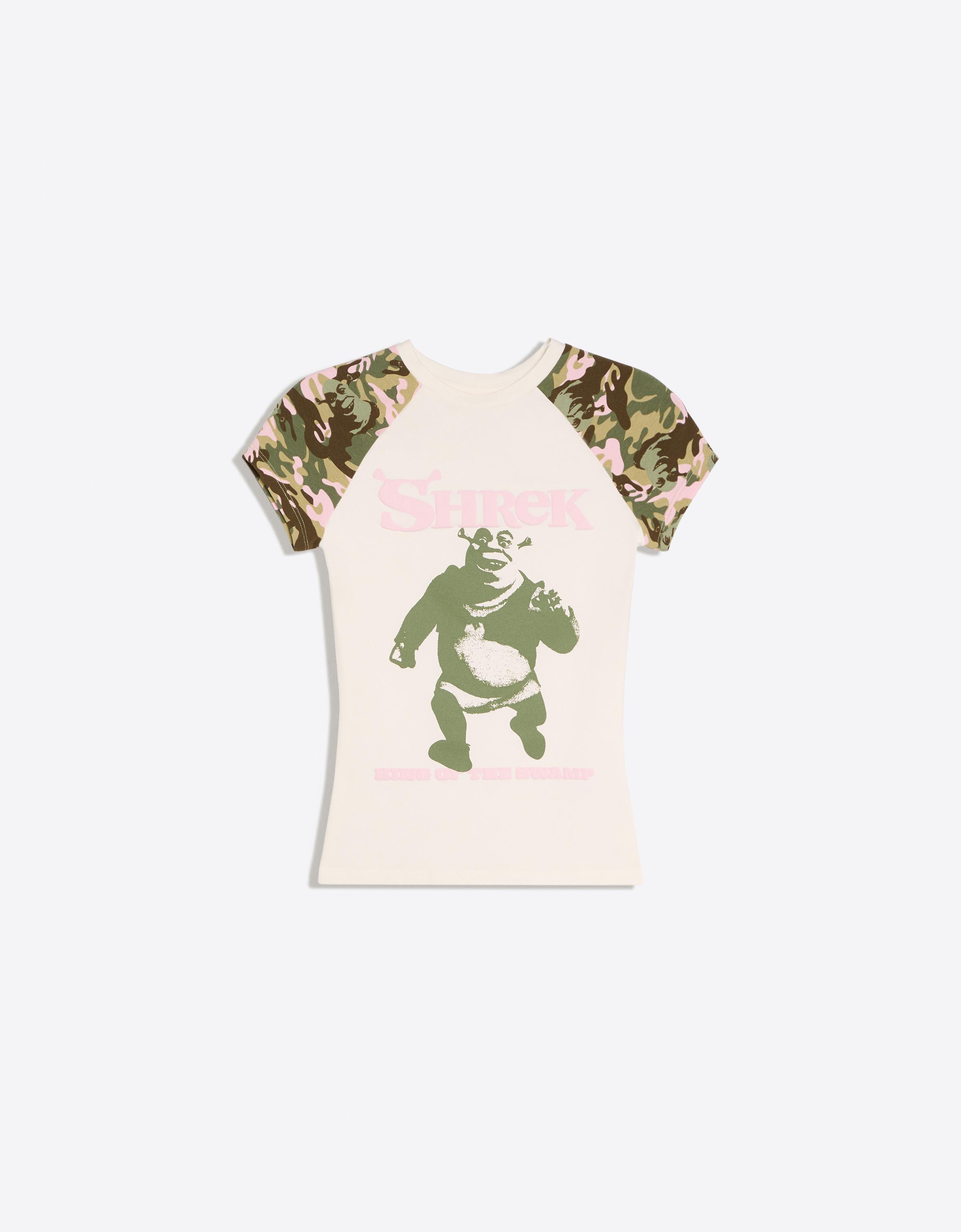 Short sleeve raglan SHREK print T-shirt — Off white