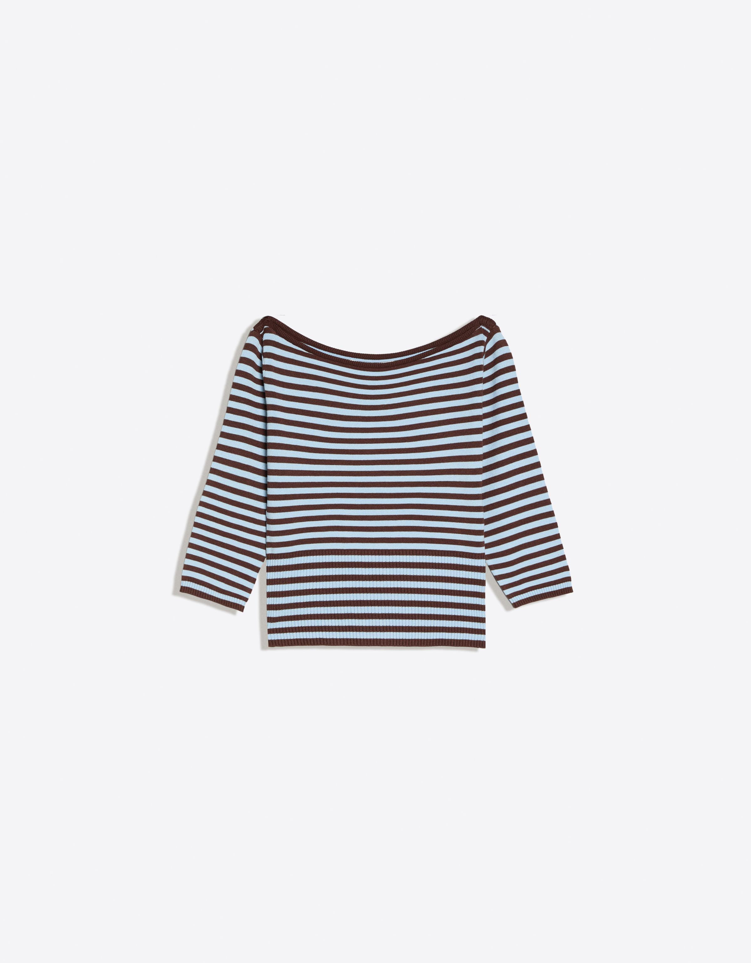 Boat neck jumper — Brown