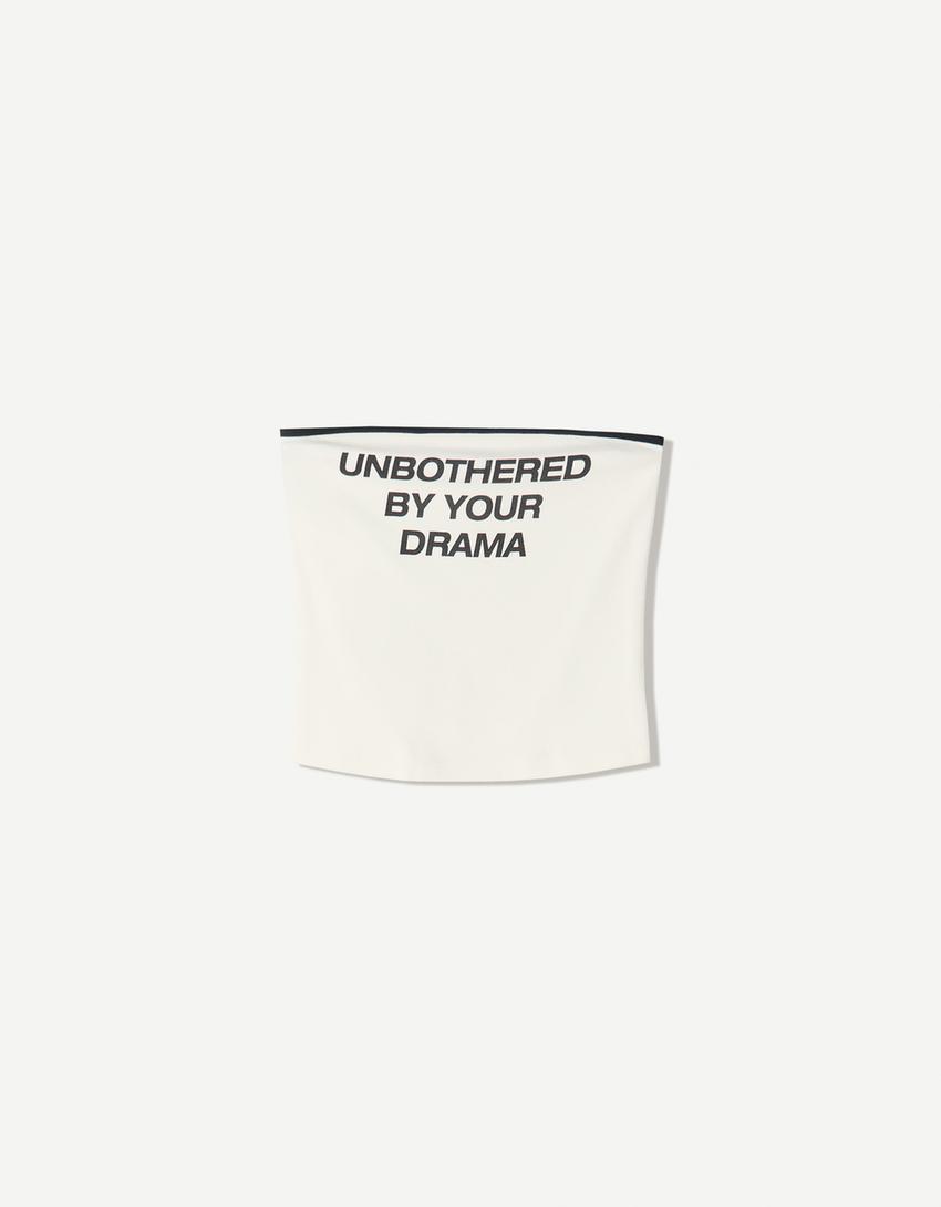 Top bandeau print-Crudo