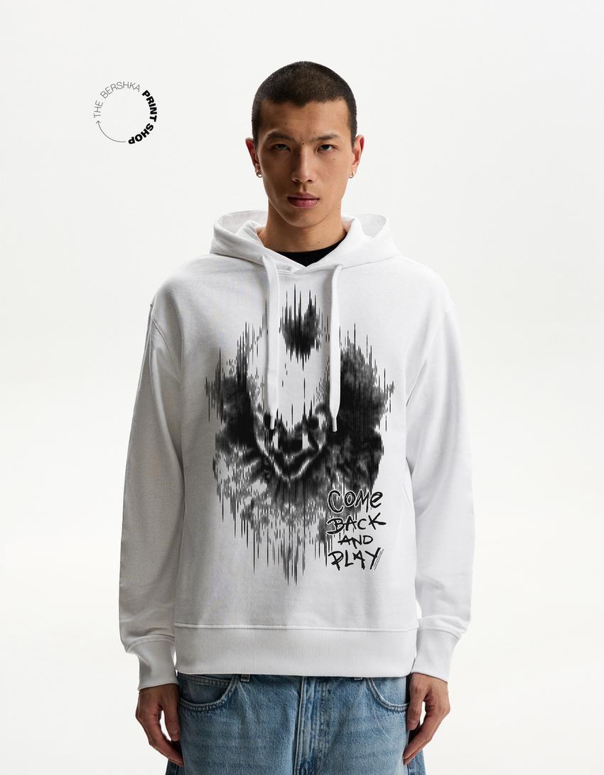 Sweat à capuche IT-Blanc