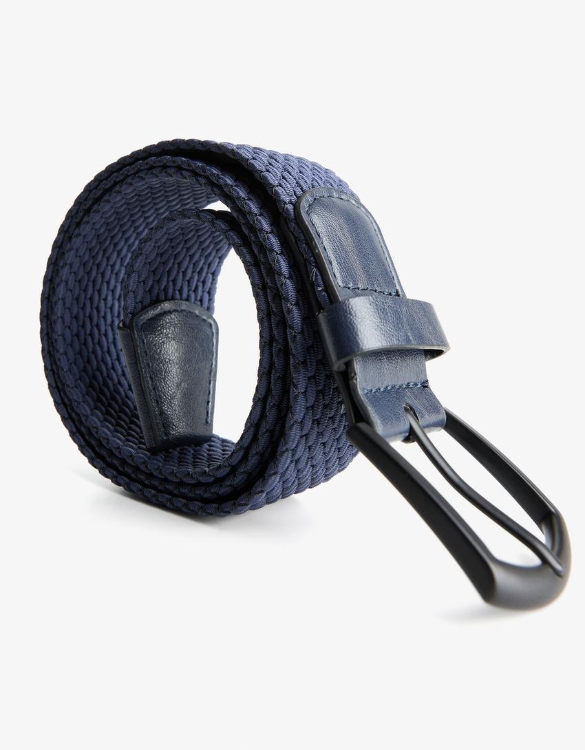 Braided belt-Navy