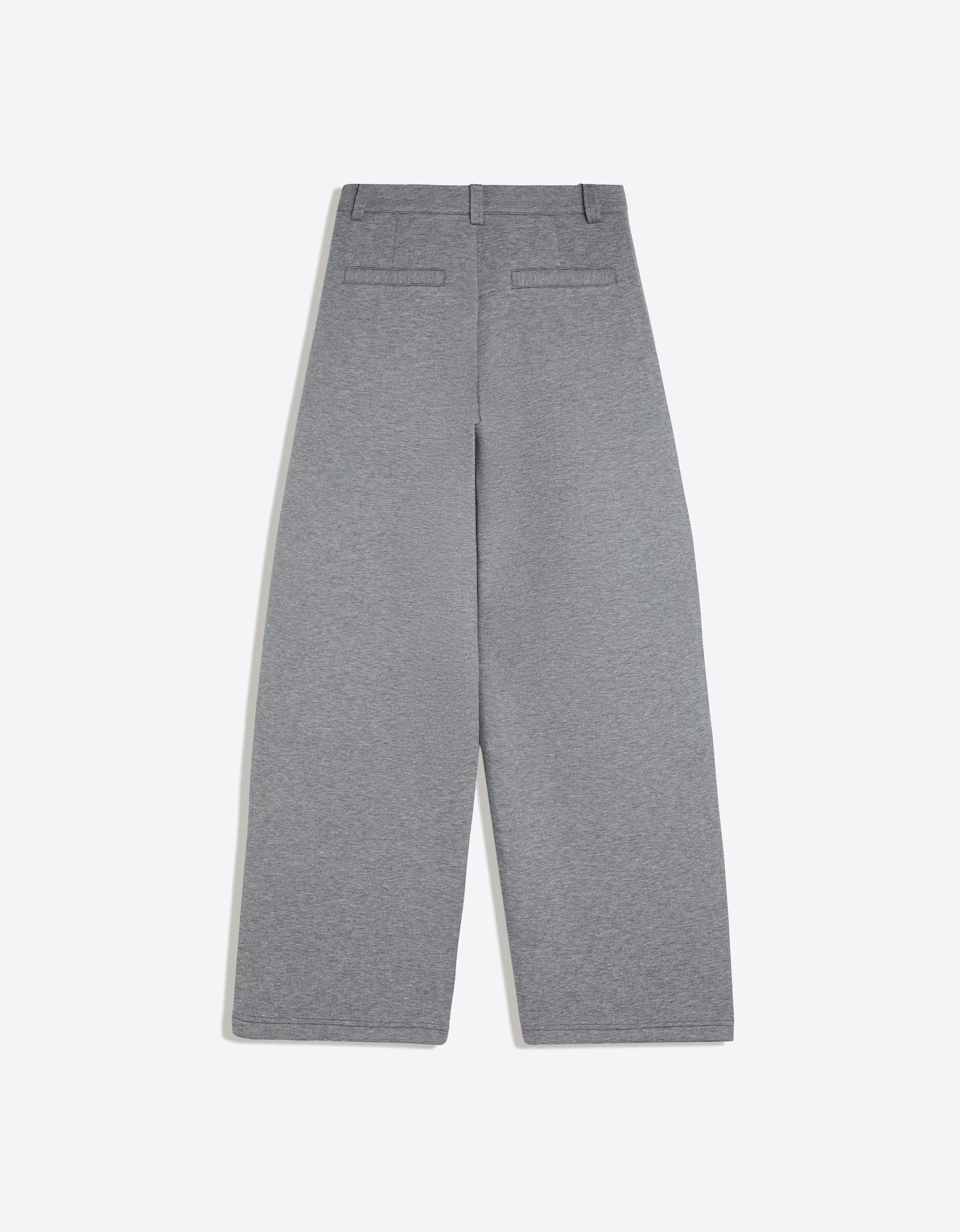 Darted scuba barrel trousers — Grey