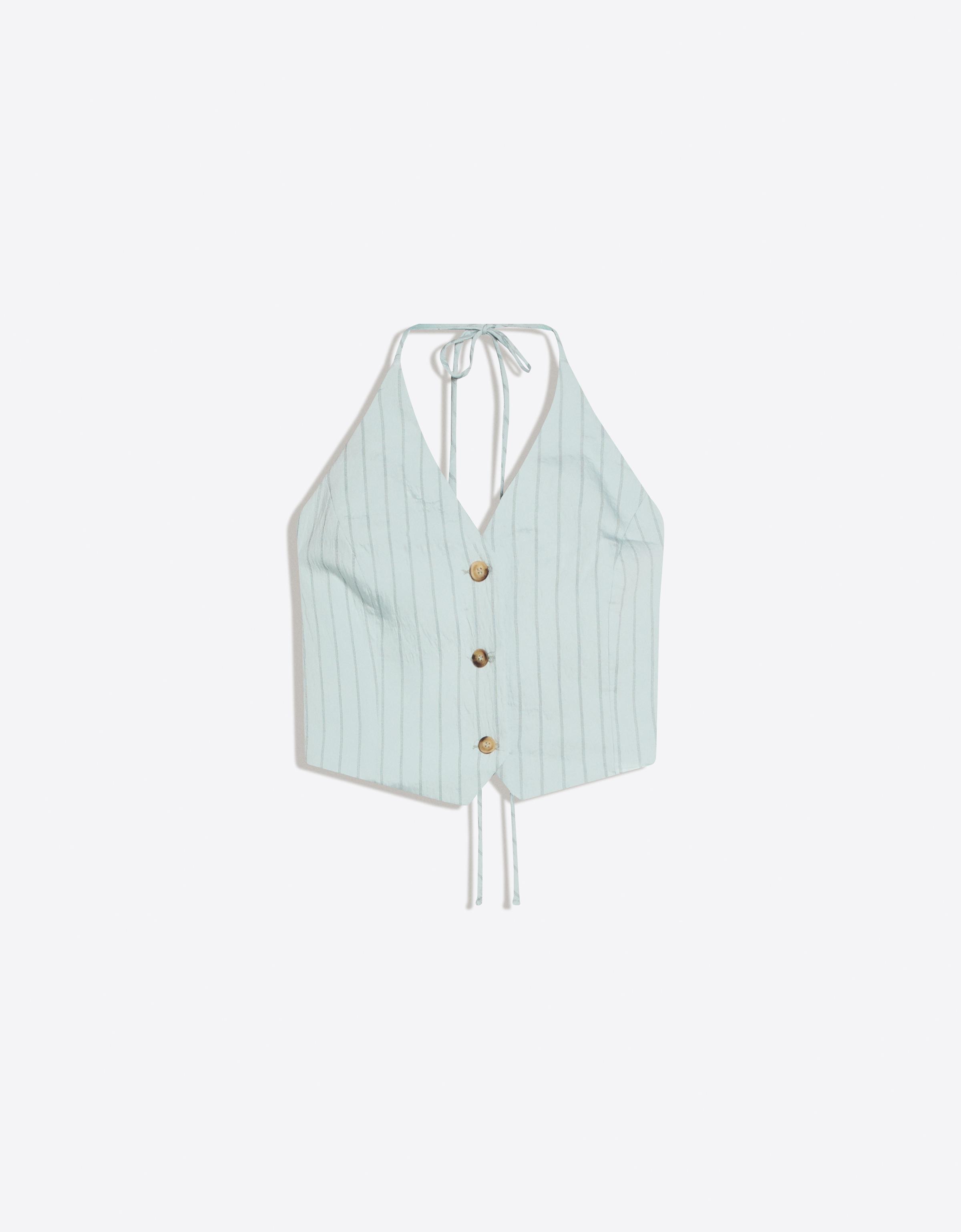 Çizgili halter yelek - Görsel 20