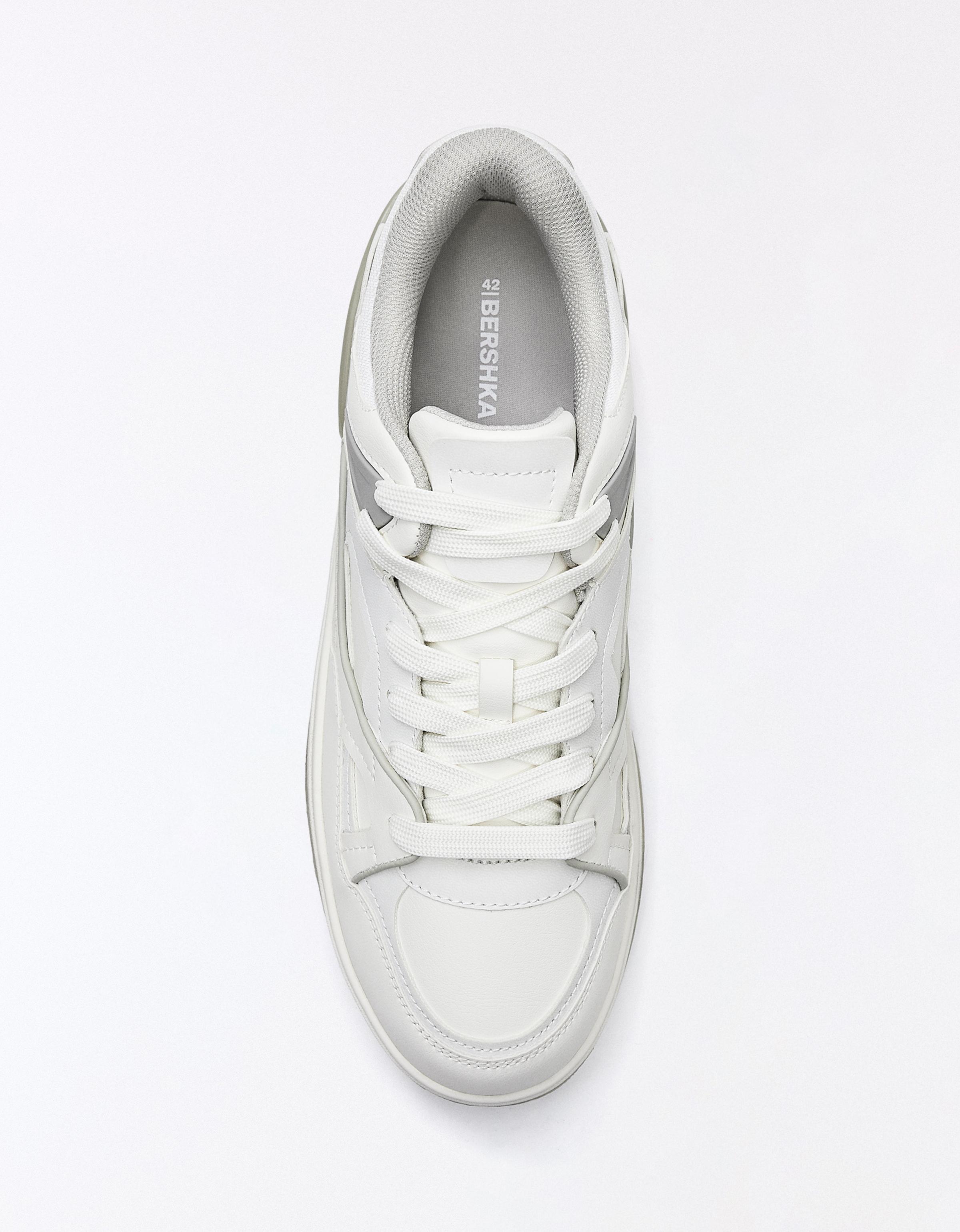 Chunky panelled trainers — WHITE