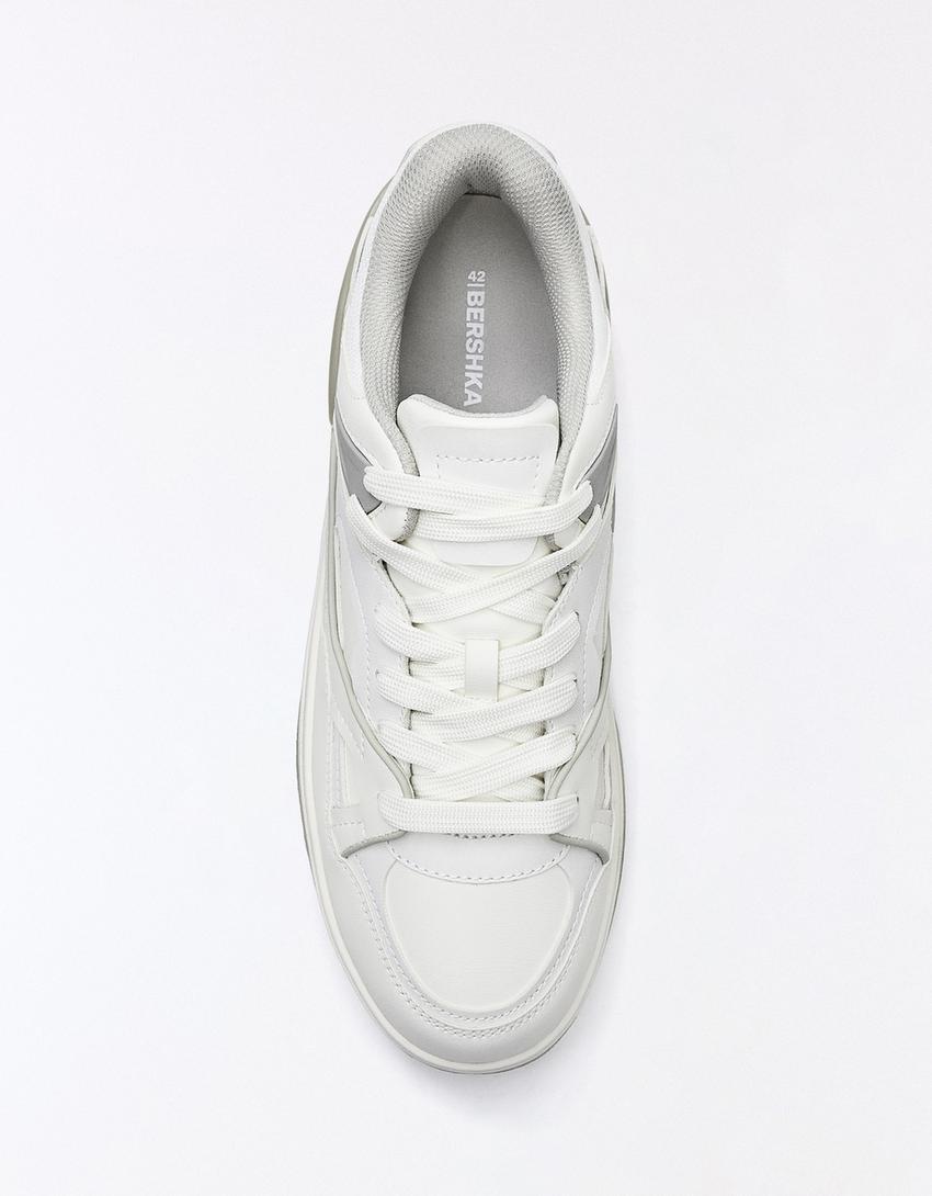 Zapatillas volumen piezas-Blanco