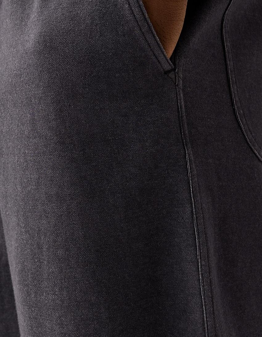 Calças wide leg efeito lavado-Preto-5