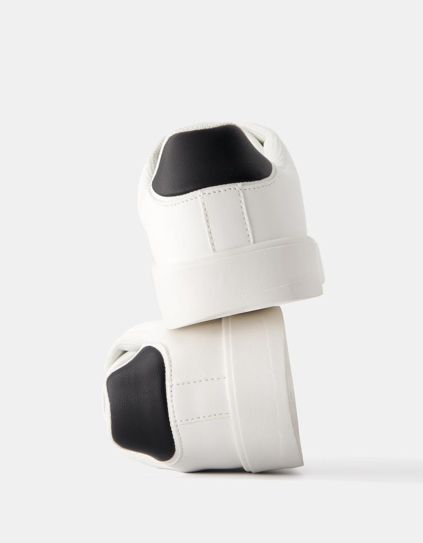 حذاء رياضي رجالي متباين اللون-أبيض-2