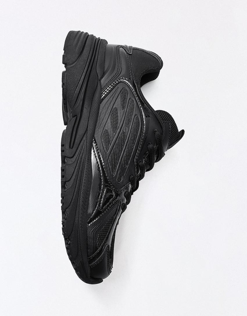 Baskets multi-pièces-Noir