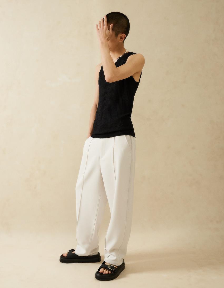 Sandales plateforme boucles homme-Noir-1