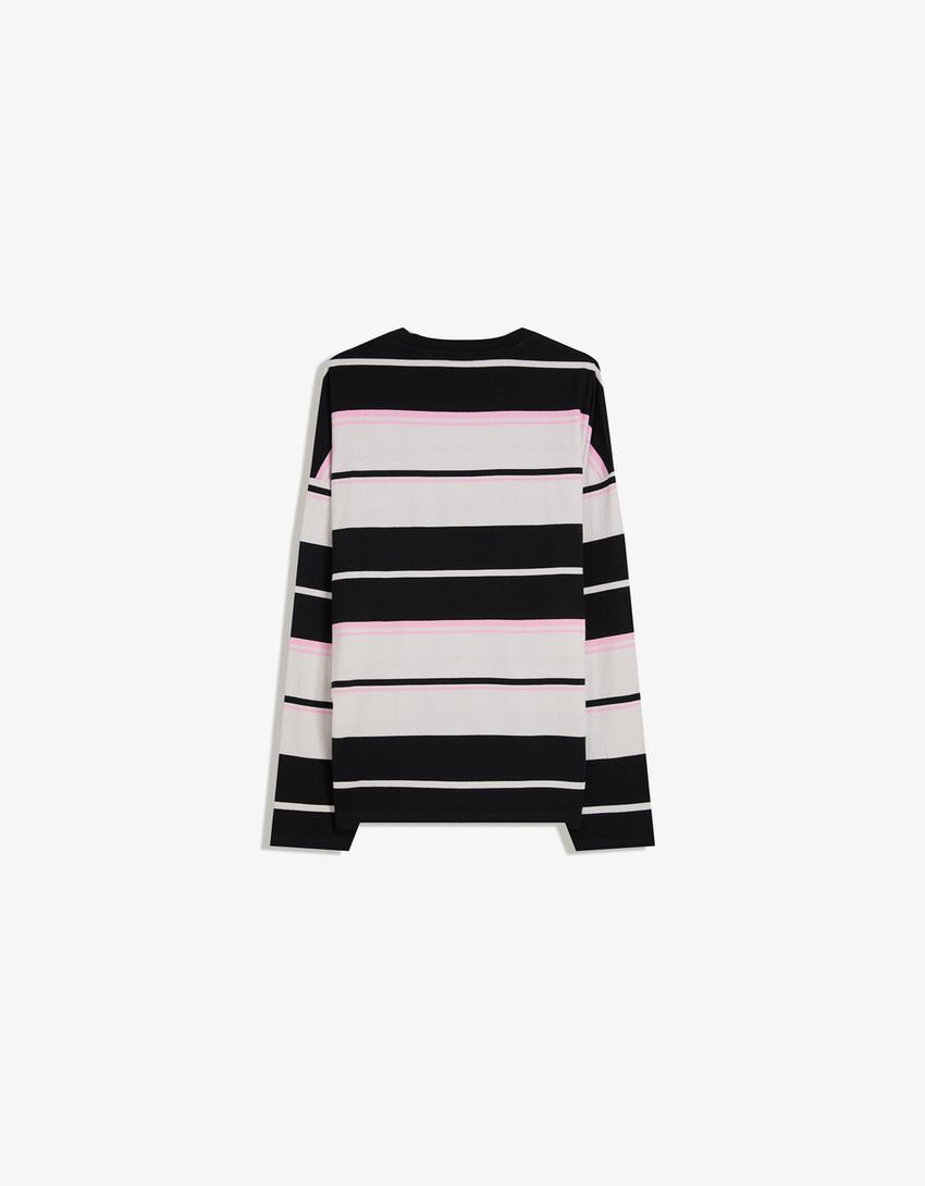 Oversized long sleeve T-shirt-Black