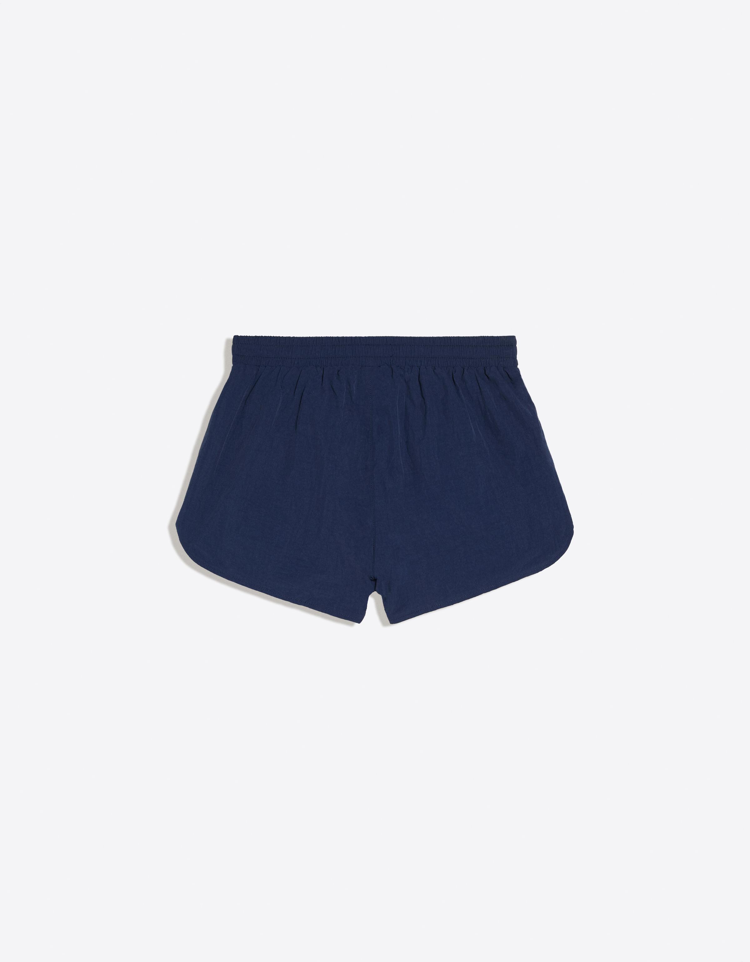 Technical shorts with side piping — Navy