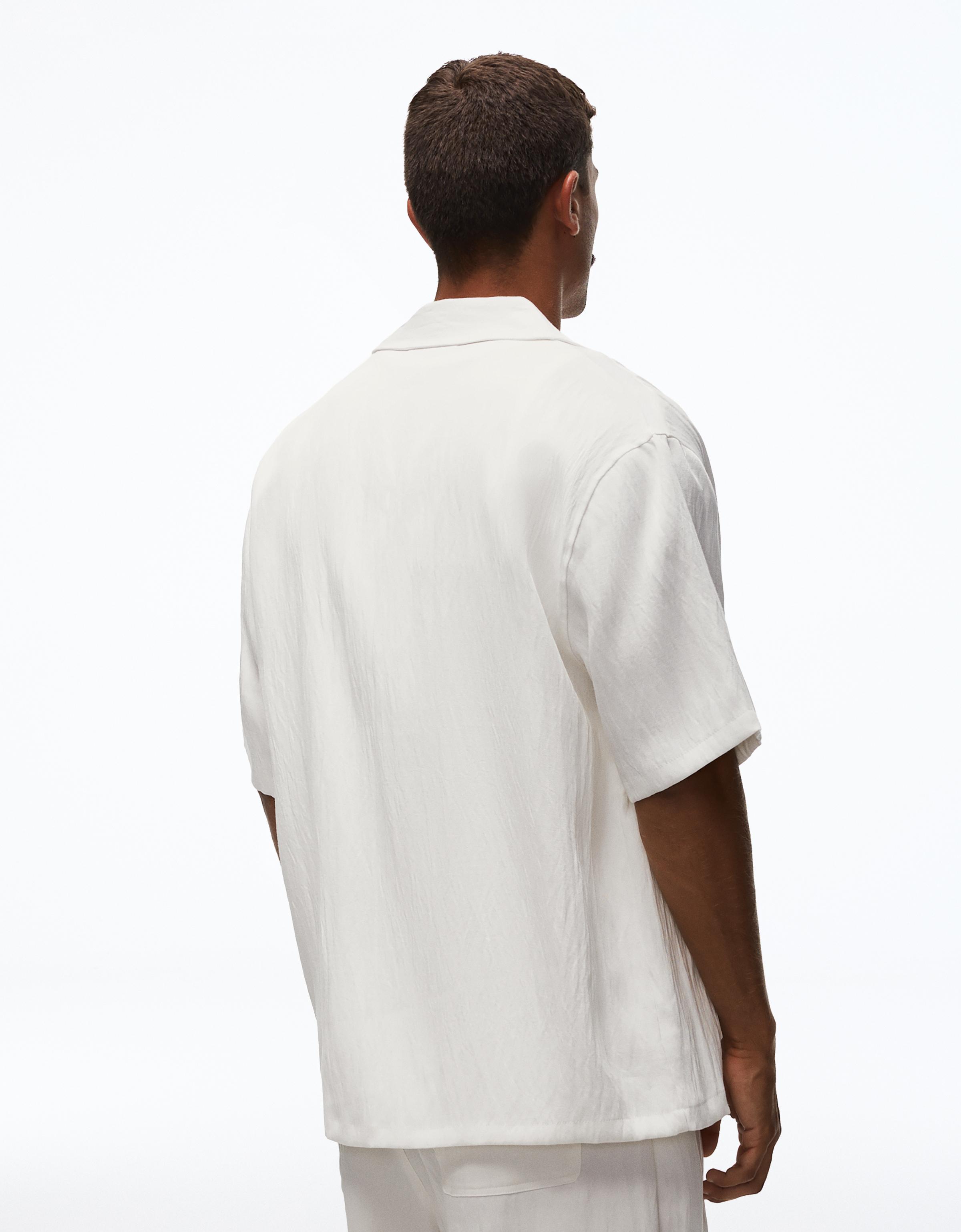 Rustic short sleeve shirt — White