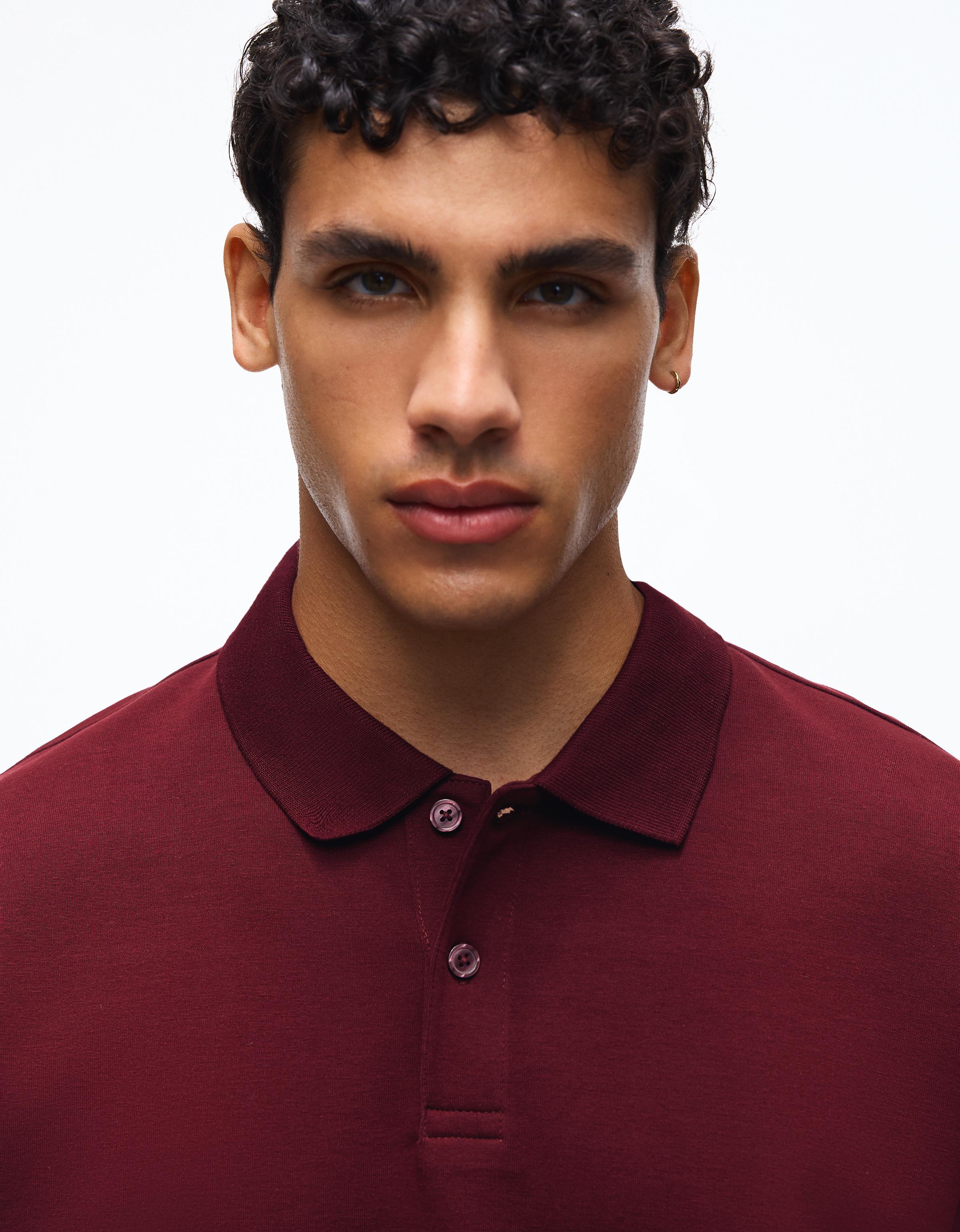 Short sleeve polo shirt — Maroon
