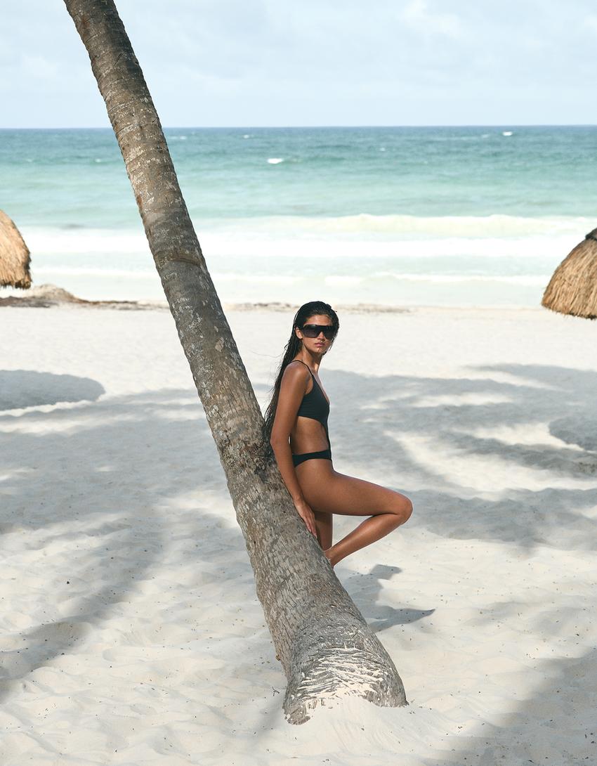 Maillot de bain cut out-Noir-2