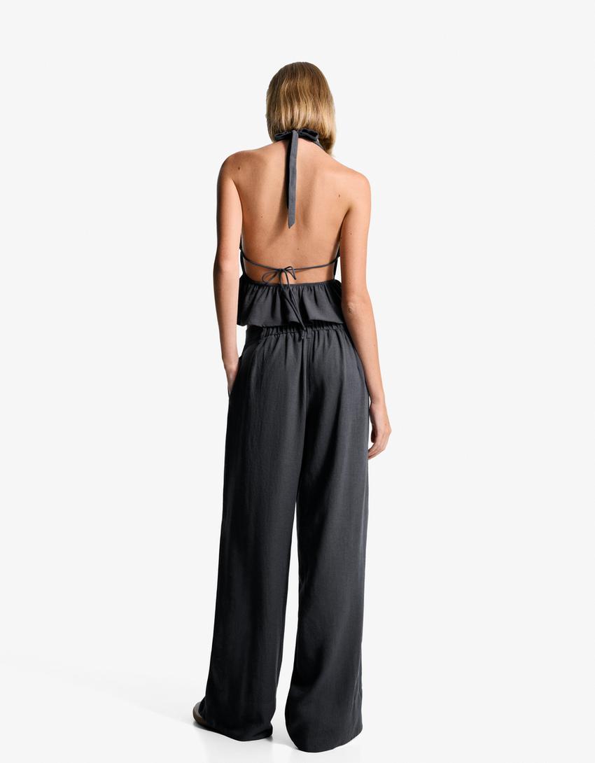 Top halter-Gri
