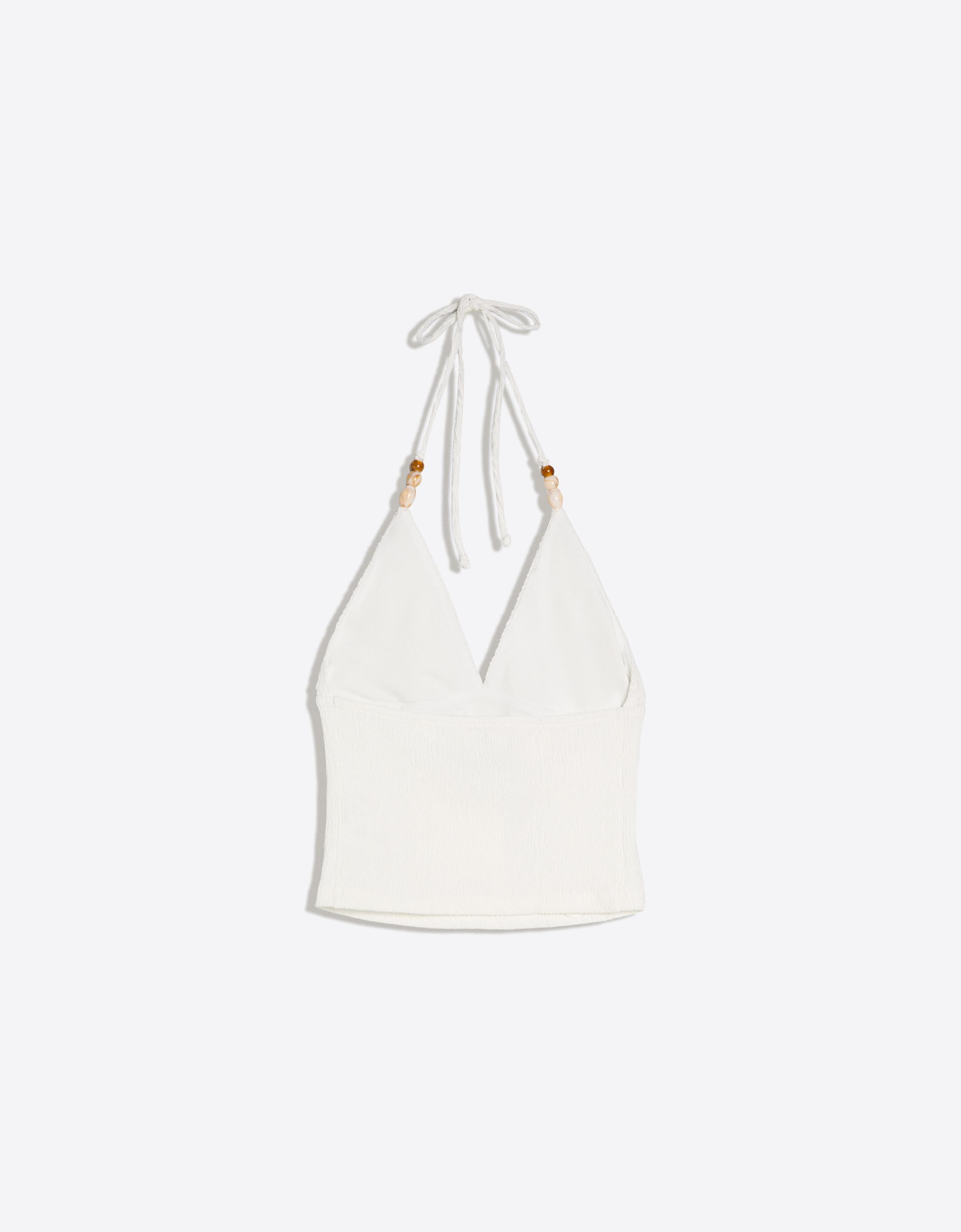 Rustic halter top — Cream