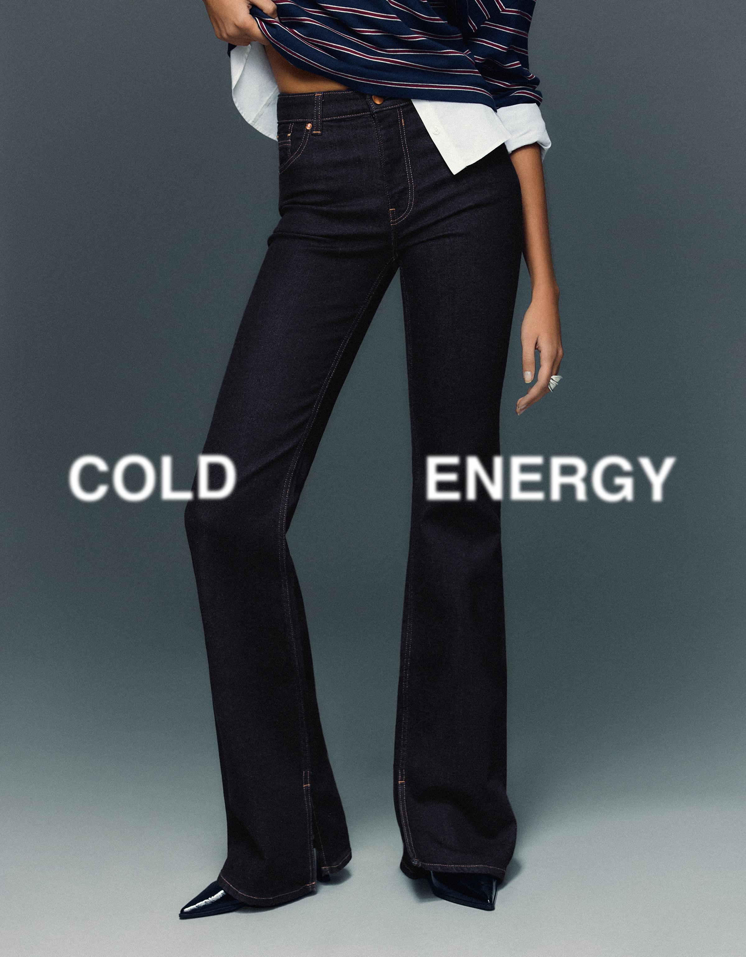 Yüksek bel yırtmaçlı flare fit jean - Görsel 32