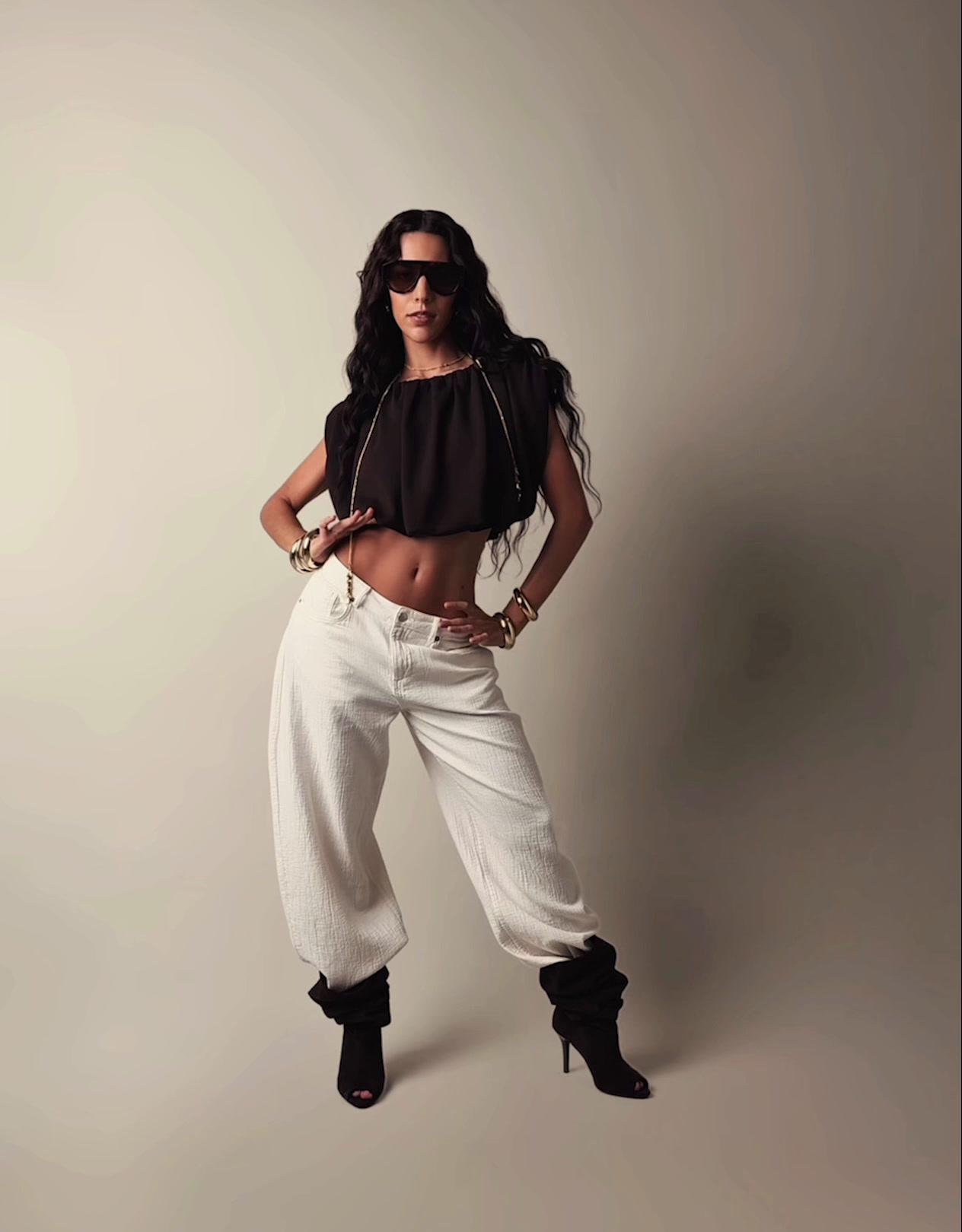 Düşük bel geniş paça balloon fit jean - Görsel 43