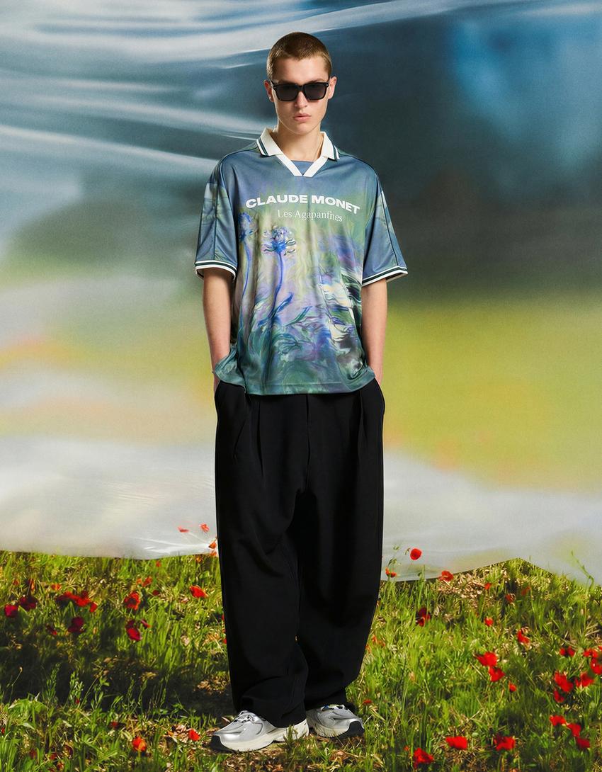 Polo Claude Monet Les Agapanthes manches courtes-Vert