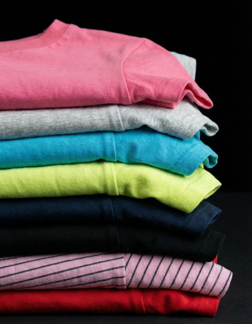 Tricou mânecă scurtă guler rotund-Verde lime