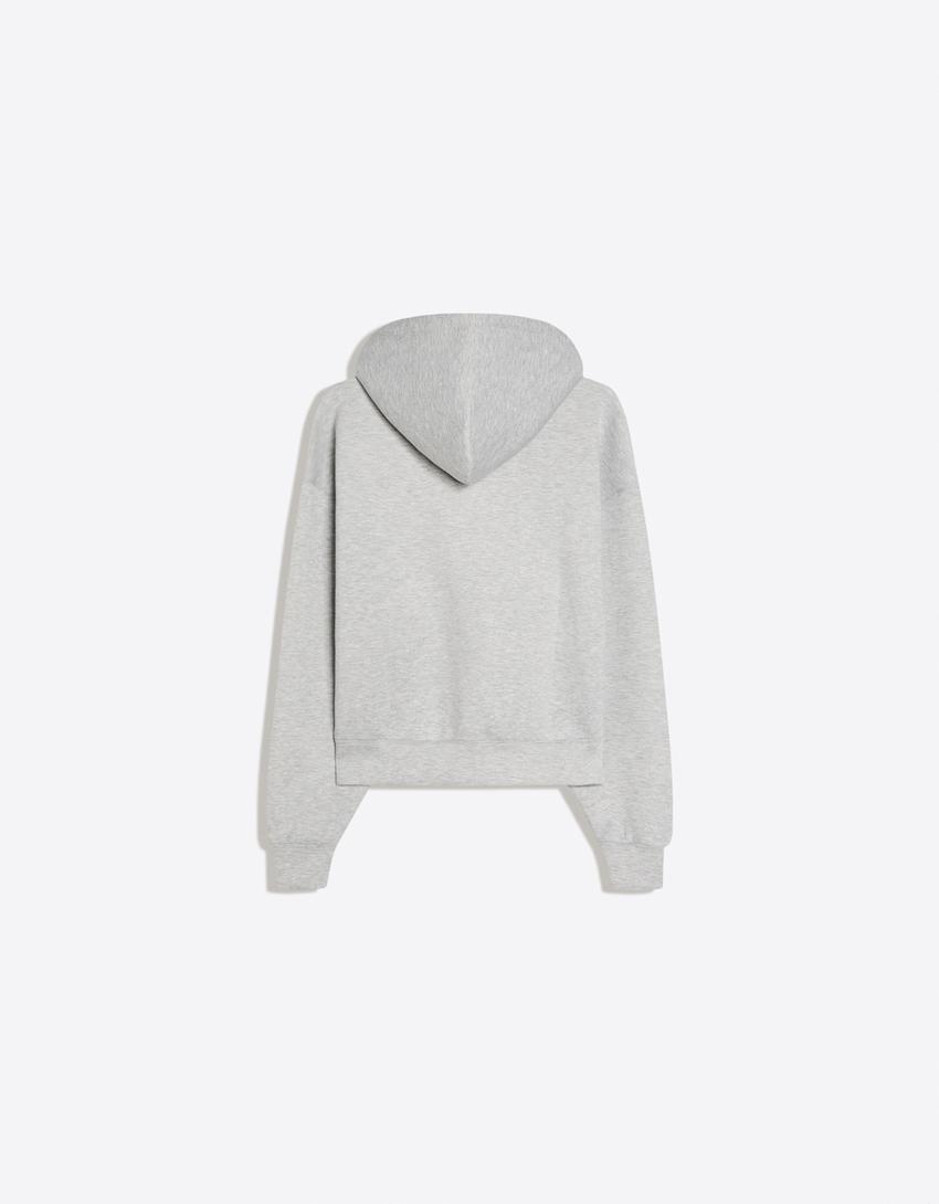 Technisches Sweatshirt mit Kapuze-Grau