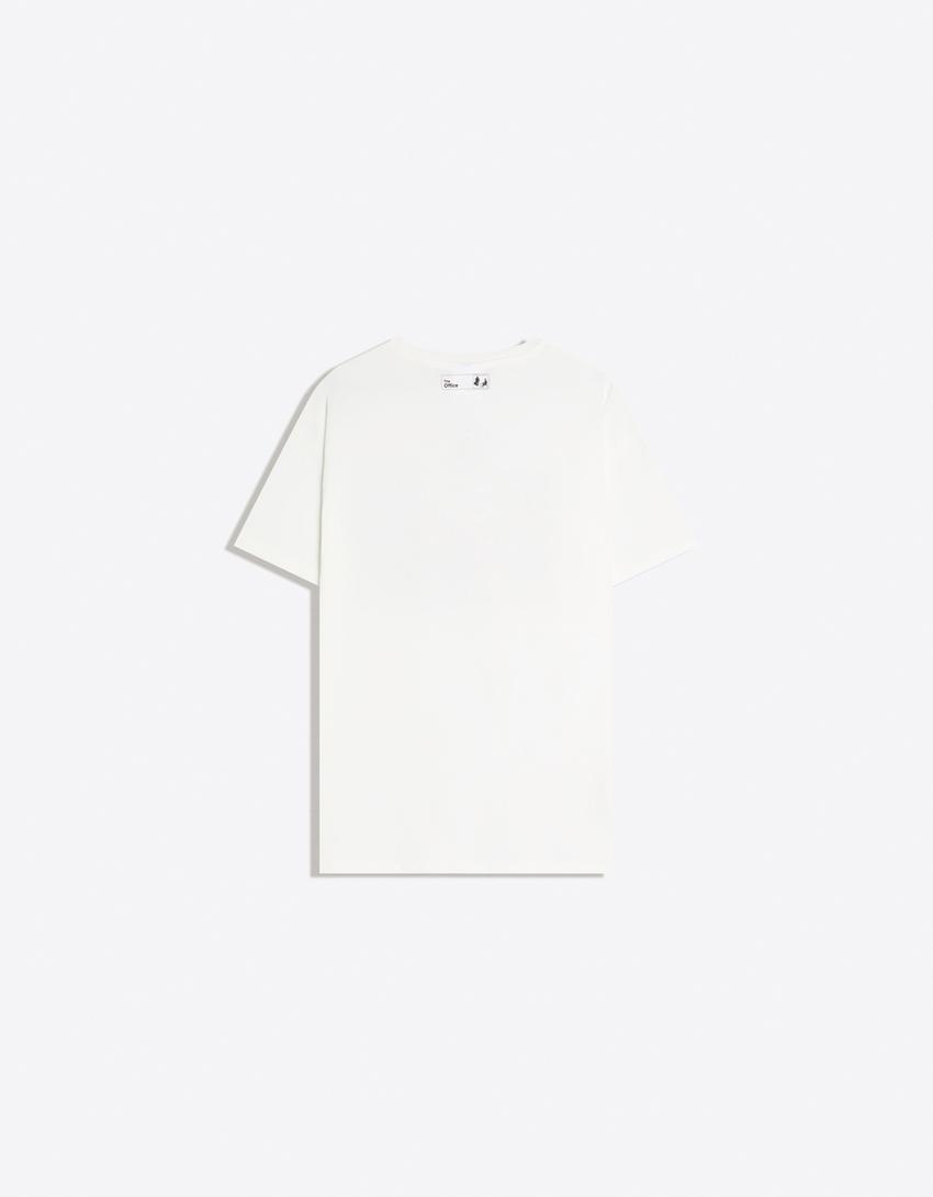 Michael Scott The Office short sleeve print T-shirt-Off white