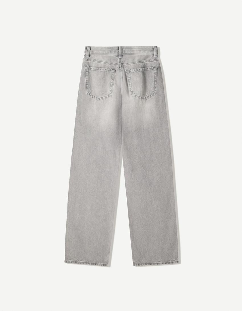 Jeans 90's wide leg-Gris oscuro