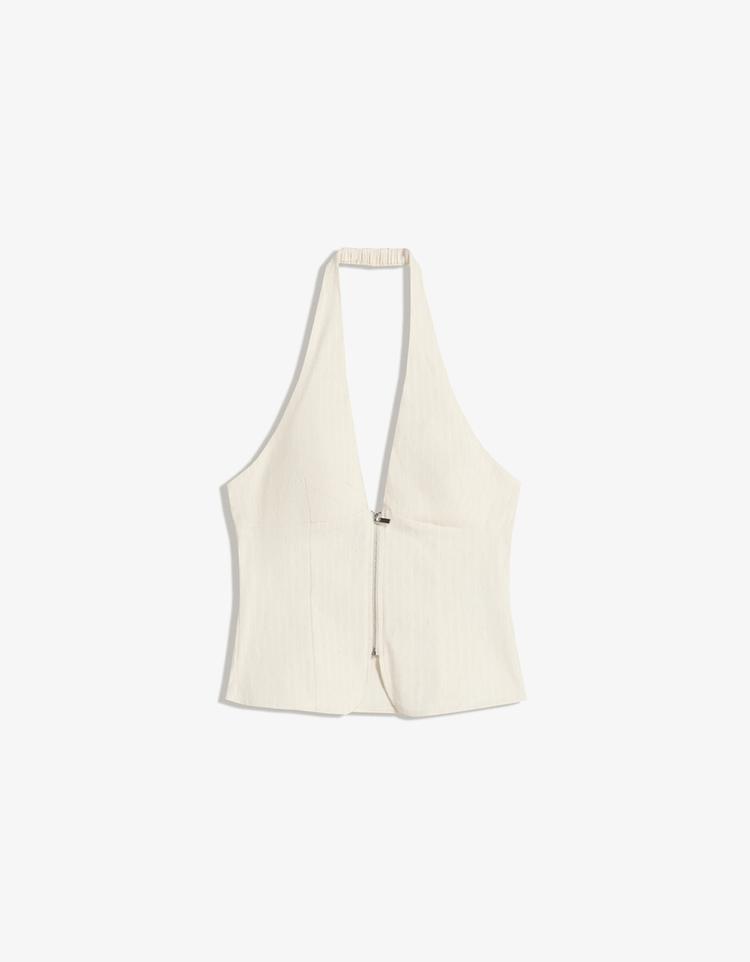 Halter yaka bengalina bluz