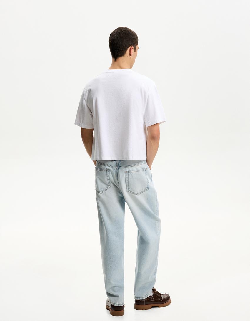 Loose fit jean-Açık mavi-1