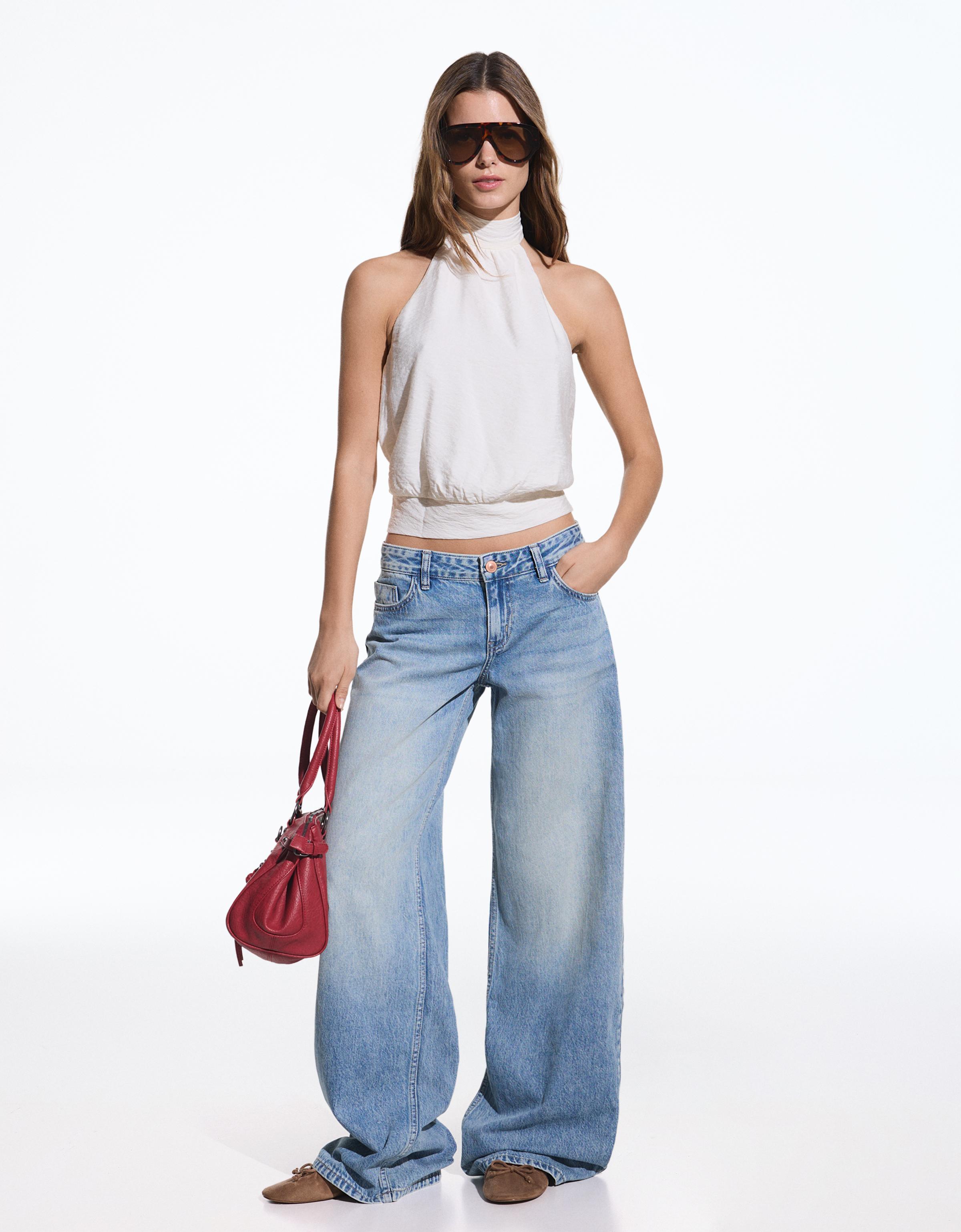 Halter yaka puantiyeli top - Görsel 38