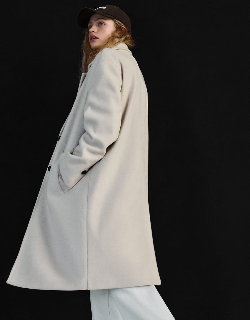 Lång mjuk kappa-Sand