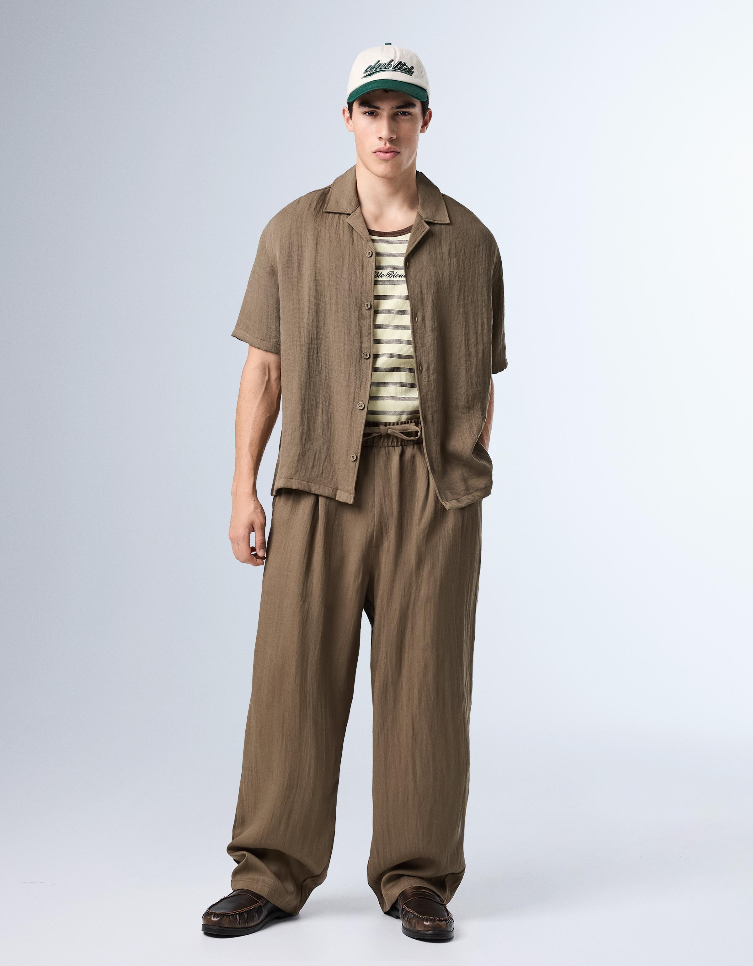 Rustic baggy trousers — Khaki