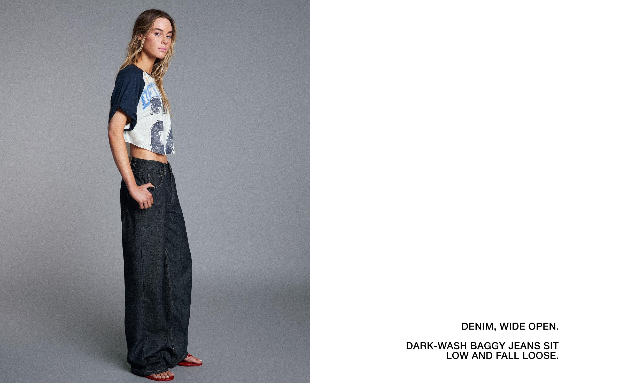 Straight baggy jeans — Navy