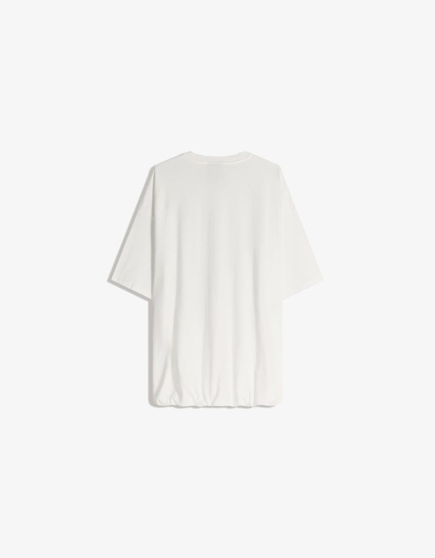 Oversize balloon T-shirt-White