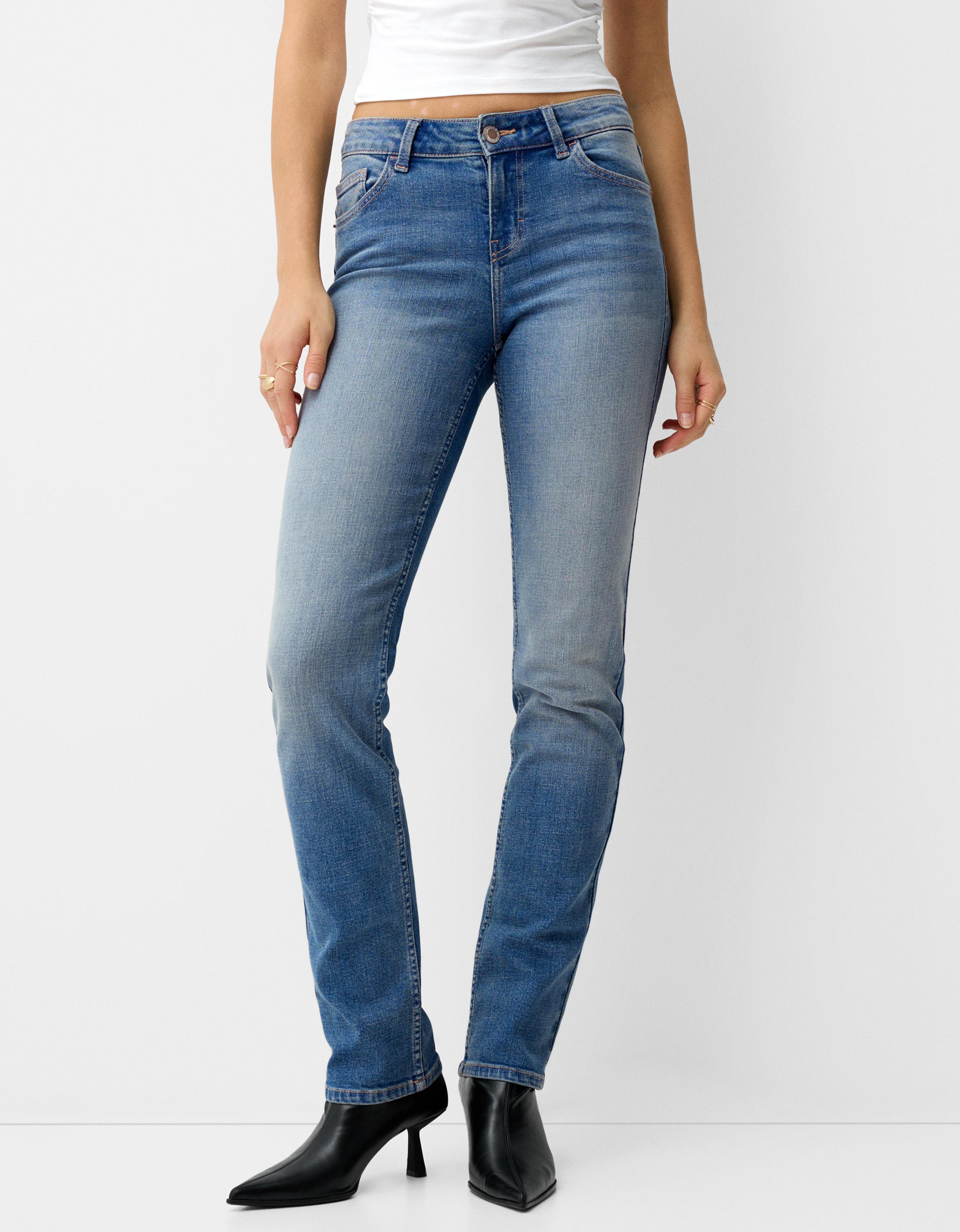 Bershka Slim-Jeans Damen 36 Blau