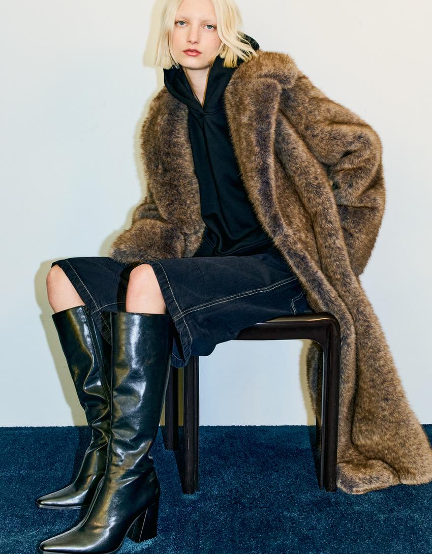 Block heel boots-BLACK