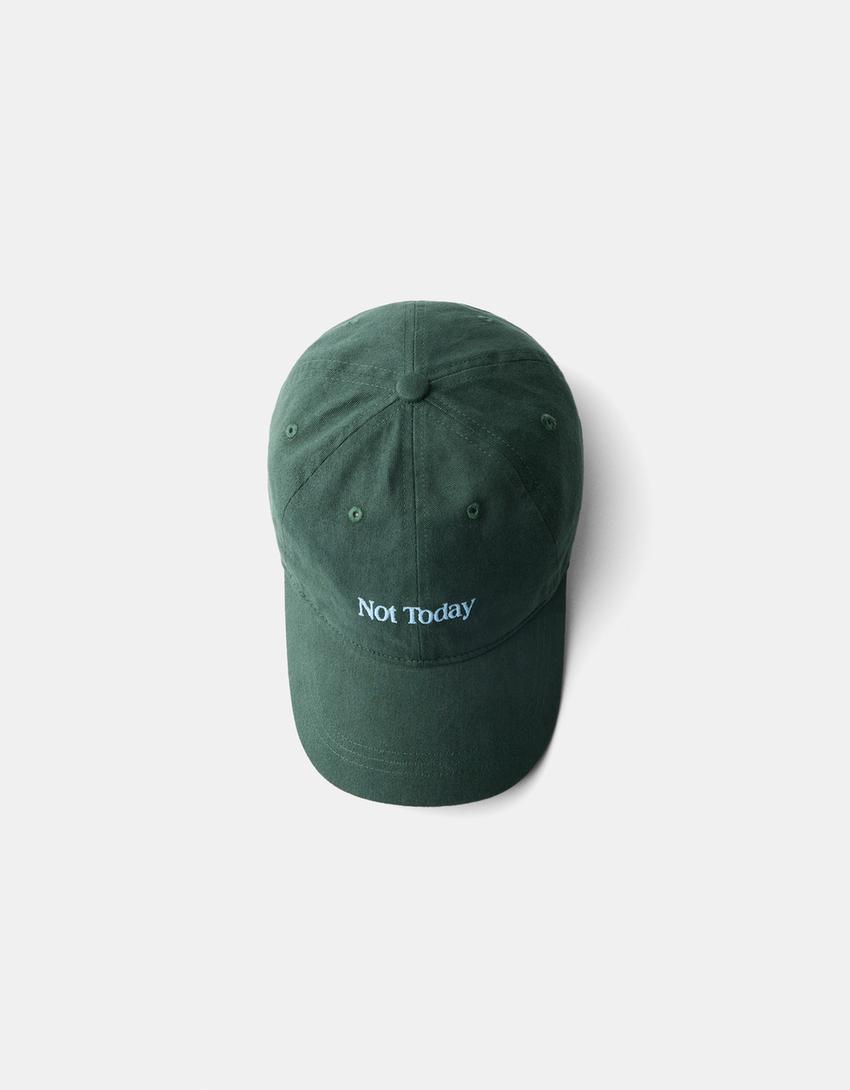 Embroidered cap-Blue-4