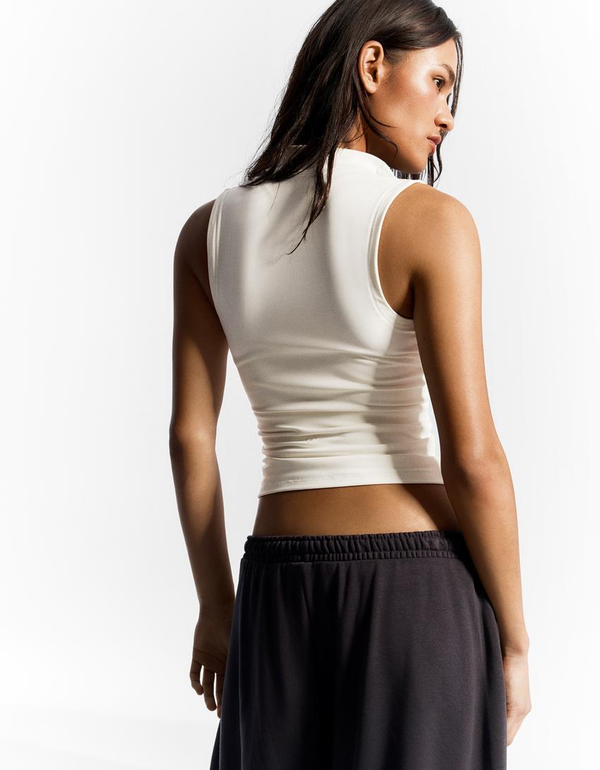 Chaleco cremallera técnico-Avena