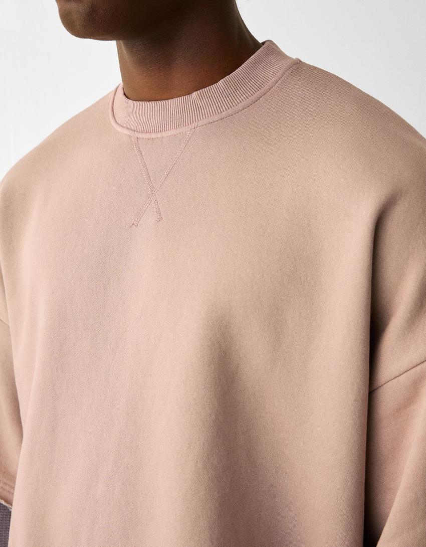 Sweat double manche-Rose-7