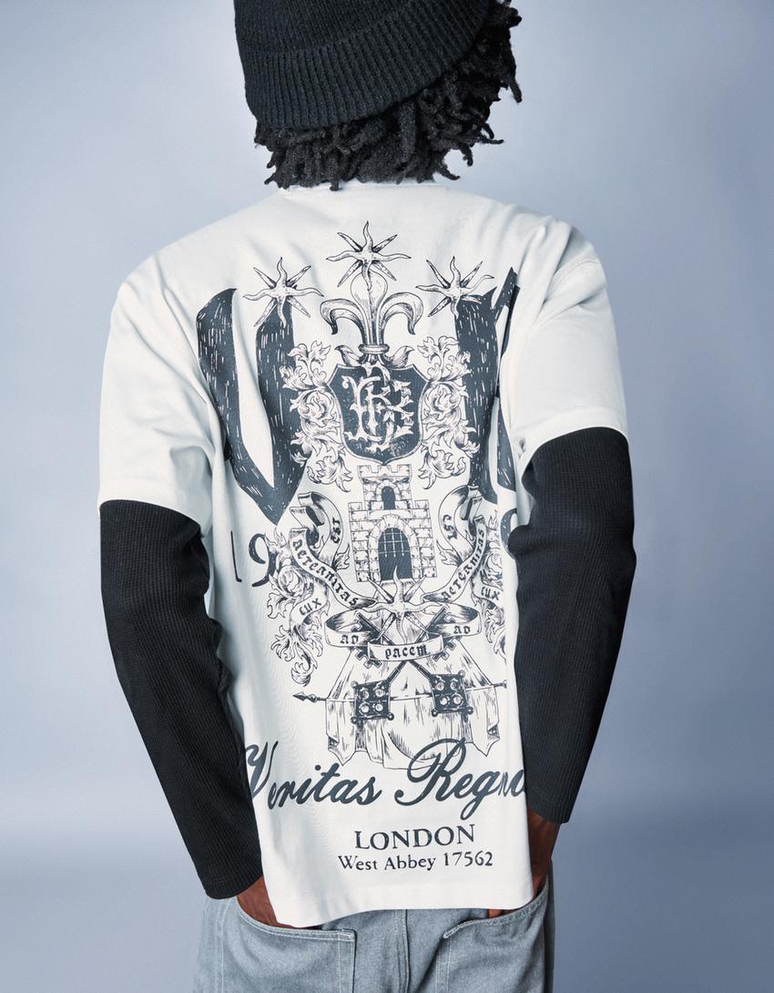 Camiseta manga curta estampada-Gelo